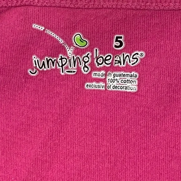 3 for $15 Jumping Beans Kids Pink Top Long Sleeve Shirt Monkey Gold Hearts Tee - Picture 5 of 9